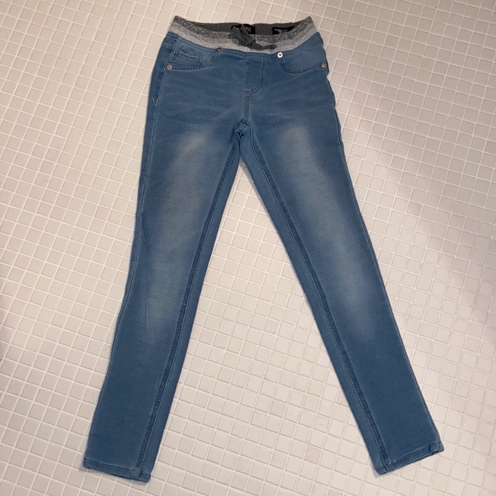 Buffalo light jean jeggings sz 10, elastic waist
